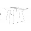 Стол обеденный HALMAR TRIPOLIS дуб золотой/черный 120/70
